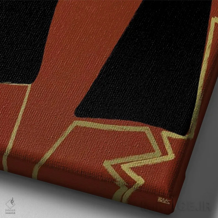 تابلو جوی (نام زنانه) اثر بریا نیکول - نمای نزدیک بافت بوم