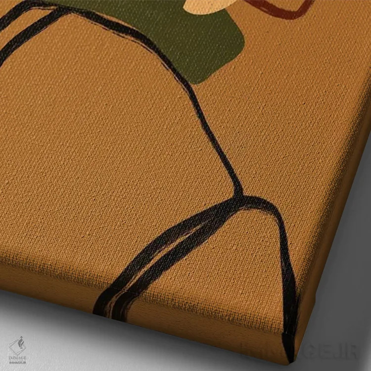 تابلو جینا اثر بریا نیکول - نمای نزدیک بافت بوم