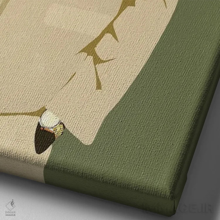 تابلو پیر اثر بریا نیکول - نمای نزدیک بافت بوم