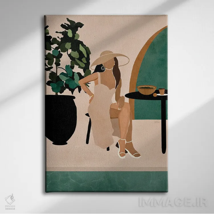 تابلو برانچ کنار استخر اثر بریا نیکول - نمای روبهرو روی دیوار