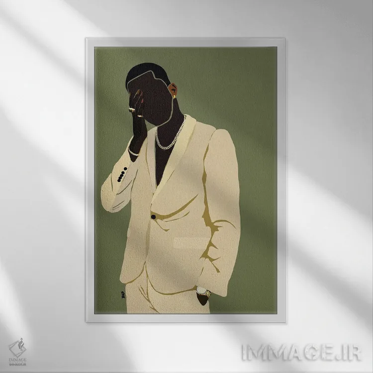 تابلو پیر اثر بریا نیکول - نمای قابدار سفید