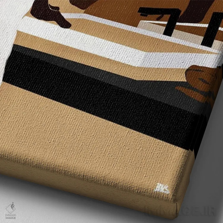 تابلو هرس صبحگاهی اثر بریا نیکول - نمای نزدیک بافت بوم