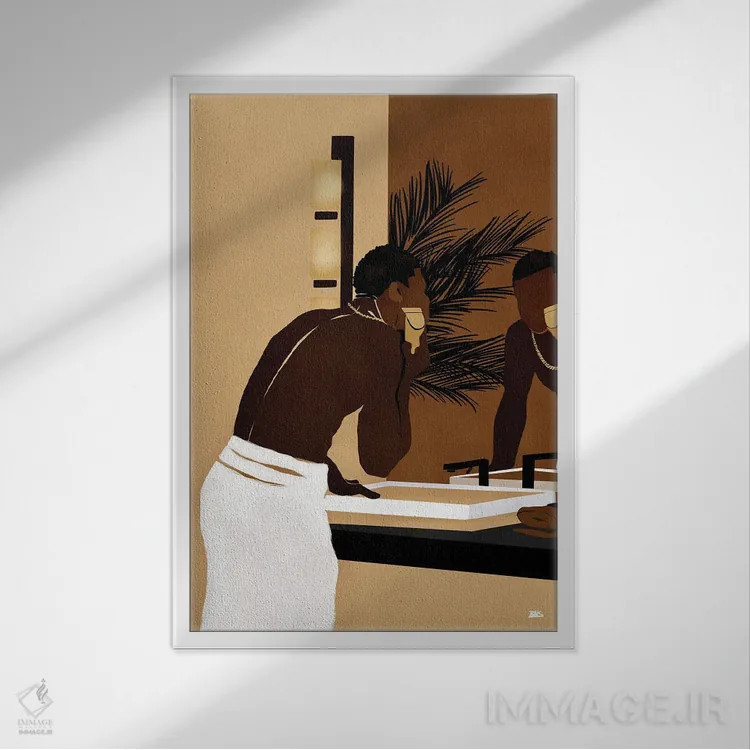 تابلو هرس صبحگاهی اثر بریا نیکول - نمای قابدار سفید