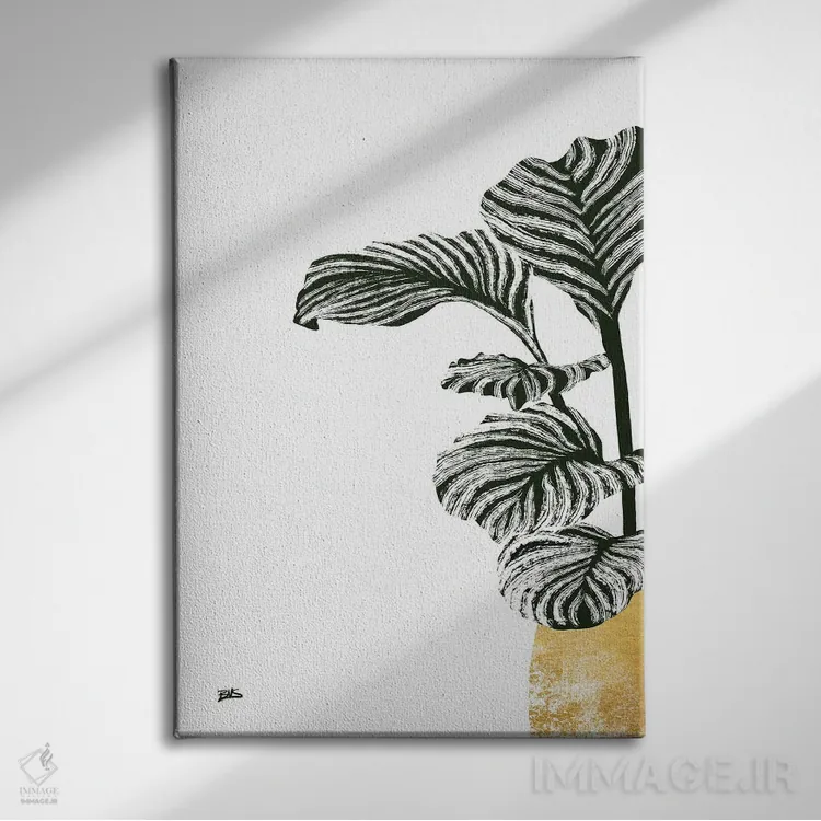 تابلو کالاس I (طلایی) اثر بریا نیکول - نمای روبهرو روی دیوار