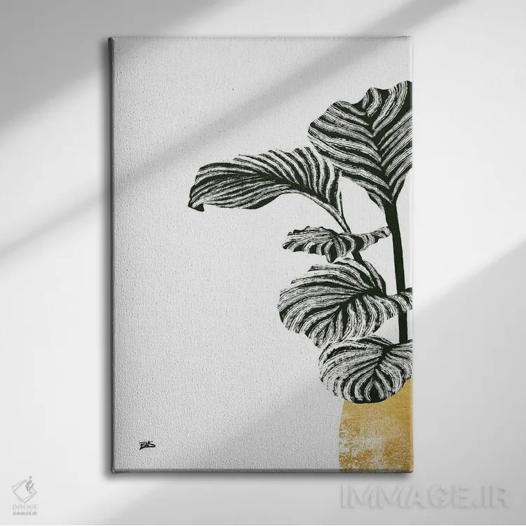 تابلو کالاس I (طلایی) اثر بریا نیکول - نمای روبهرو روی دیوار