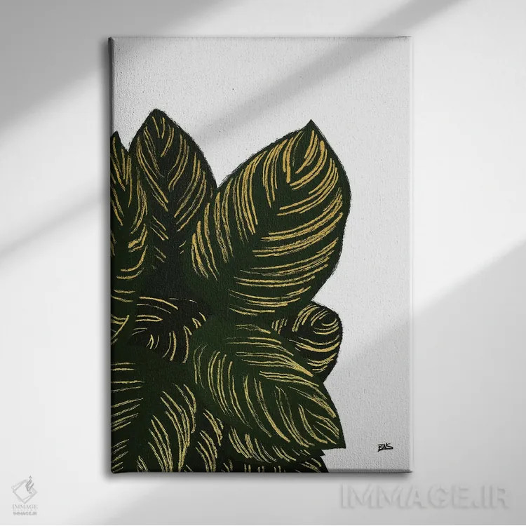 تابلو کالاس III (طلایی) اثر بریا نیکول - نمای روبهرو روی دیوار