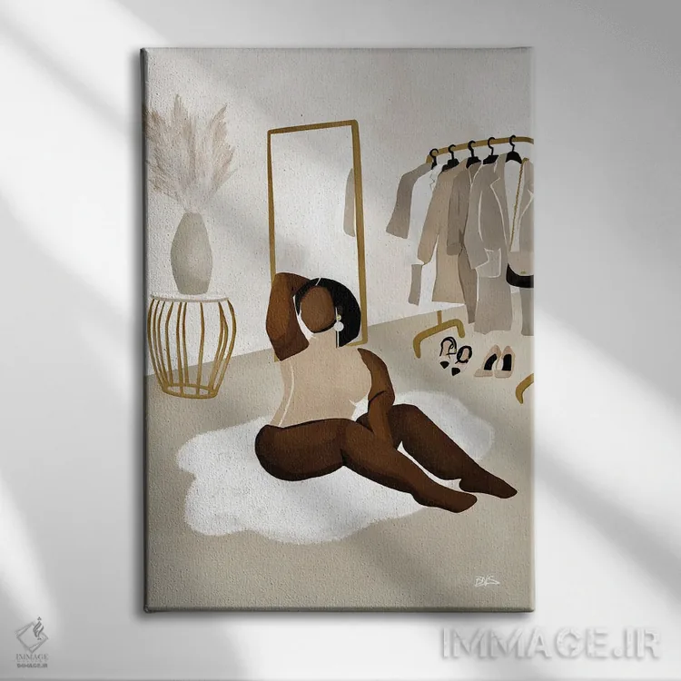 تابلو دنا (نام) اثر بریا نیکول - نمای روبهرو روی دیوار