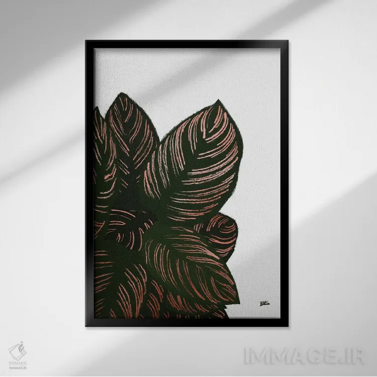 تابلو کالاس III (رزگلد) اثر بریا نیکول - نمای قابدار مشکی