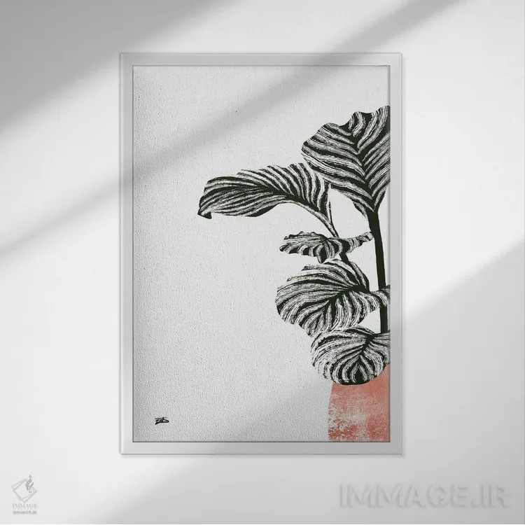 تابلو کالاس II (رزگلد) اثر بریا نیکول - نمای قابدار سفید