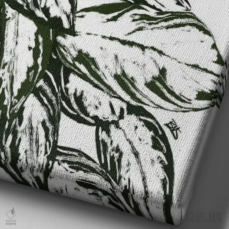 تابلو کالاس I (رزگلد) اثر بریا نیکول - نمای نزدیک بافت بوم