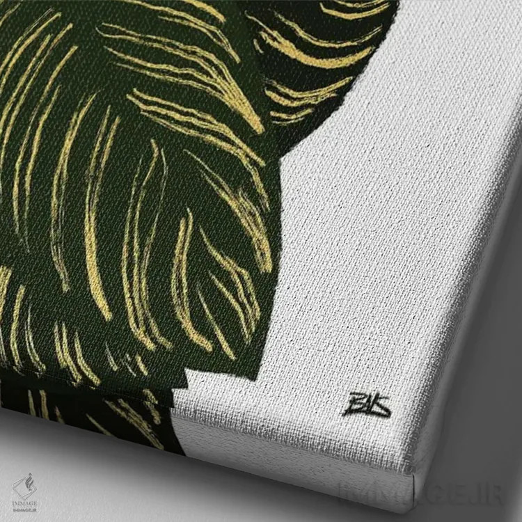 تابلو کالاس III (طلایی) اثر بریا نیکول - نمای نزدیک بافت بوم