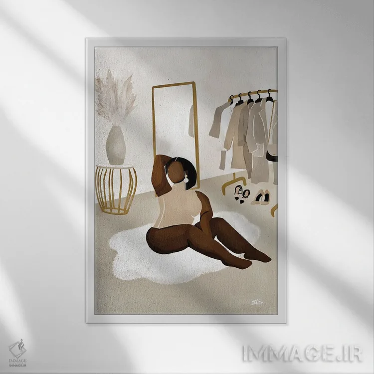 تابلو دنا (نام) اثر بریا نیکول - نمای قابدار سفید