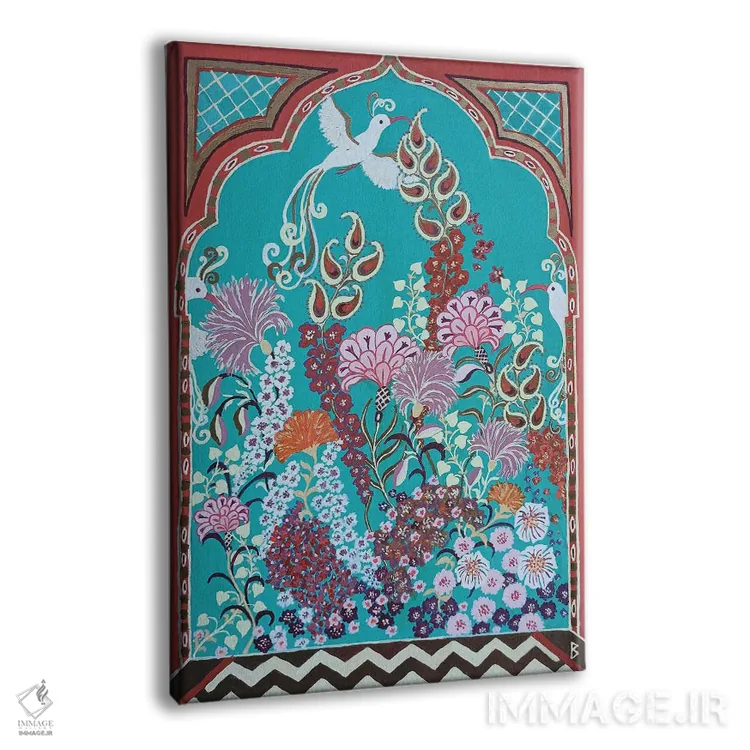 تابلو باغ بهشتی هندی در تابستان اثر بریت بردال نیلسن - نمای پرسپکتیو محصول