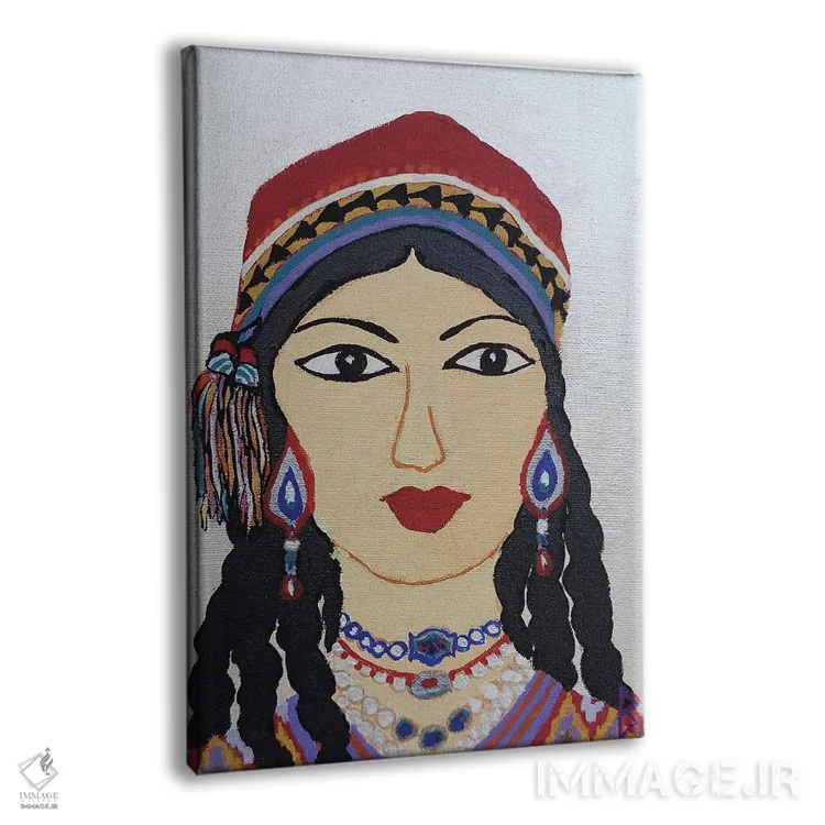 تابلو دختر جوان از ازبکستان اثر بریت بردال نیلسن - نمای پرسپکتیو محصول