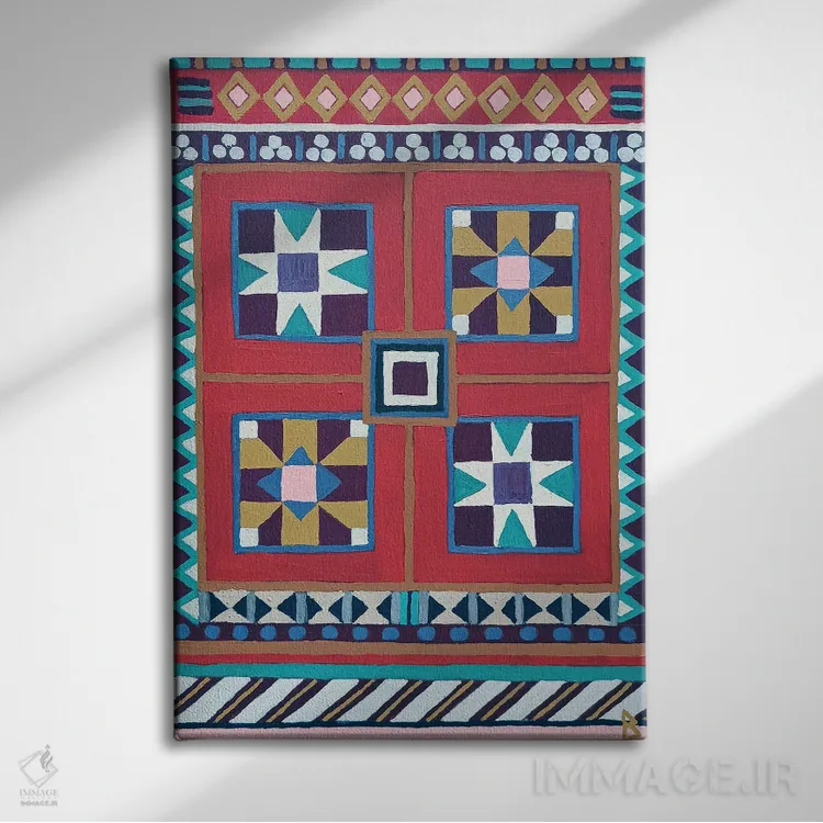 تابلو الهام قومی I اثر بریت بردال نیلسن - نمای روبهرو روی دیوار