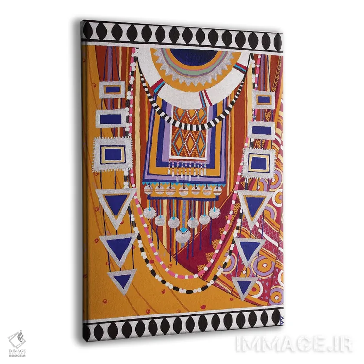 تابلو زن ماسایی III اثر بریت بردال نیلسن - نمای پرسپکتیو محصول