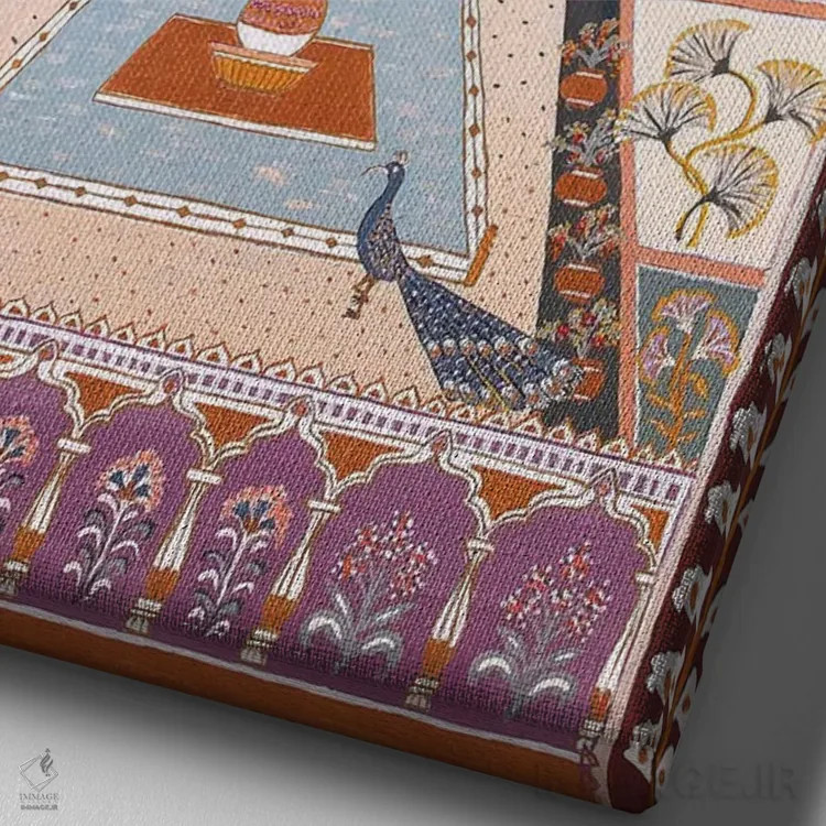 تابلو باغ مهاراجه اثر بریت بردال نیلسن - نمای نزدیک بافت بوم