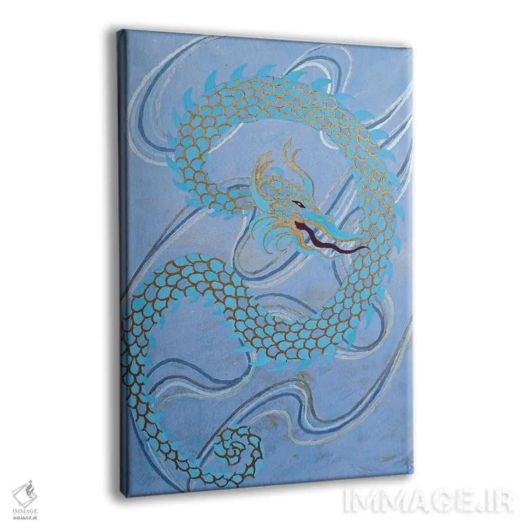 تابلو اژدهای آبی اثر بریت بردال نیلسن - نمای پرسپکتیو محصول