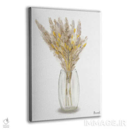 تابلو گل زرد خشکشده ۳ اثر باناروت - نمای پرسپکتیو محصول