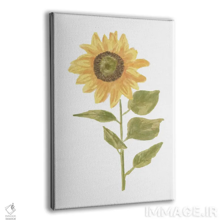تابلو تصویر یک گل آفتابگردان ۲ (پرتره) اثر باناروت - نمای پرسپکتیو محصول
