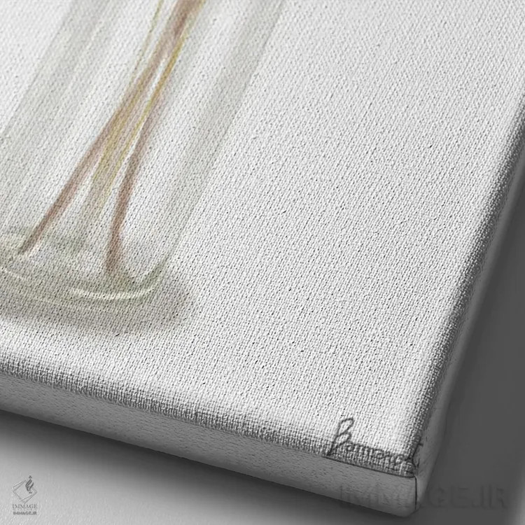 تابلو گل زرد خشکشده ۴ اثر باناروت - نمای نزدیک بافت بوم