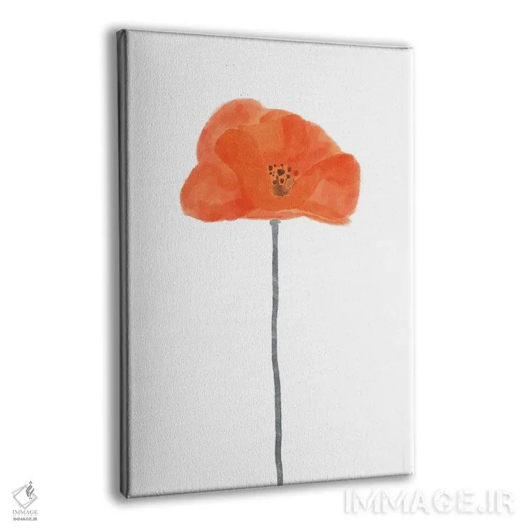 تابلو شقایق سرخ تنها ۲ اثر باناروت - نمای پرسپکتیو محصول