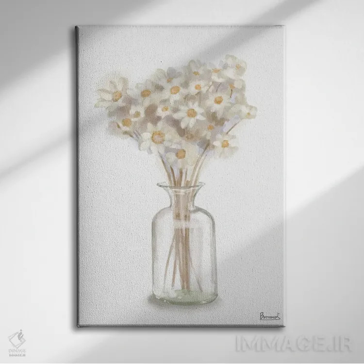 تابلو گل خشک ۱ اثر باناروت - نمای روبهرو روی دیوار