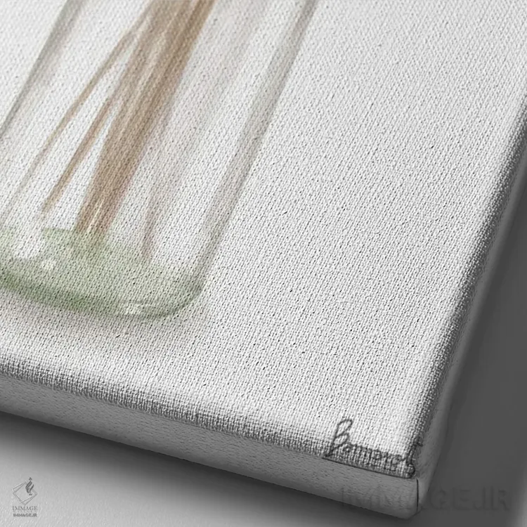 تابلو گل خشک ۱ اثر باناروت - نمای نزدیک بافت بوم