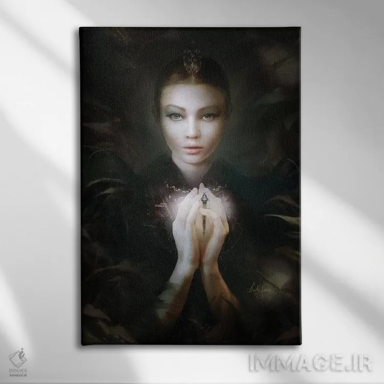 تابلو دروسرا (گیاه گوشتخوار) اثر بنت شلیک - نمای روبهرو روی دیوار