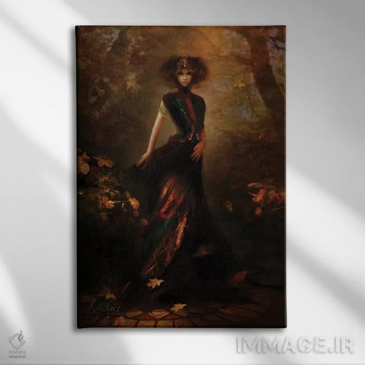 تابلو طلا اثر بنت شلیک - نمای روبهرو روی دیوار