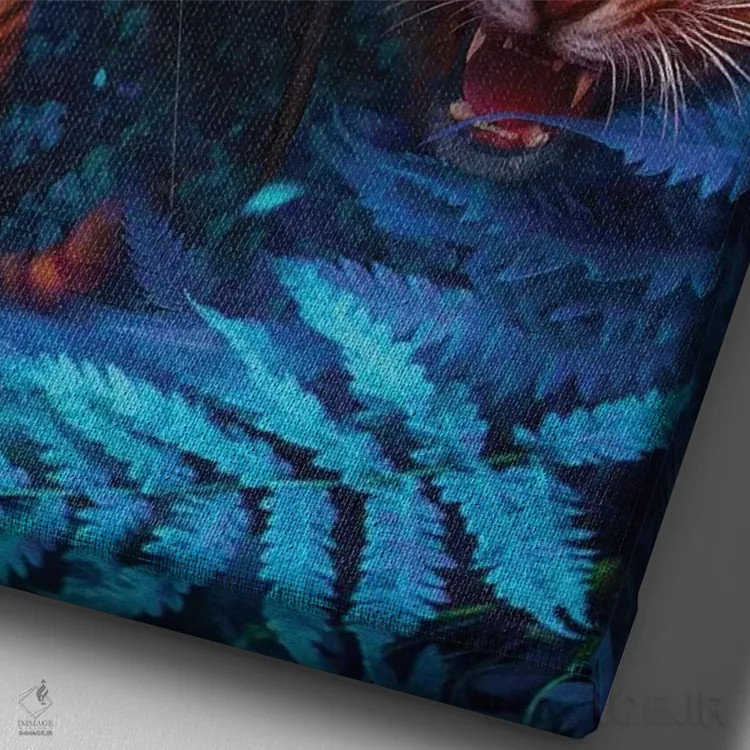 تابلو تقارن هراسانگیز اثر بنت شلیک - نمای نزدیک بافت بوم