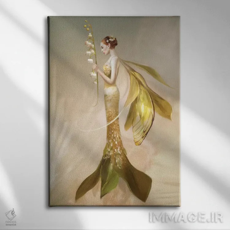 تابلو سوسن دره (گل موگه) اثر بنت شلیک - نمای روبهرو روی دیوار