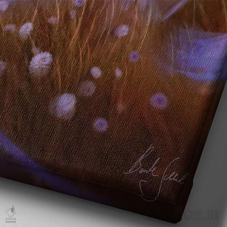 تابلو گوینِوِر (نام خاص) اثر بنت شلیک - نمای نزدیک بافت بوم