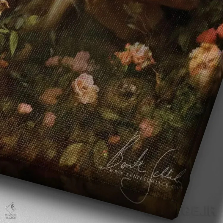 تابلو در سرزمین رویاها اثر بنت شلیک - نمای نزدیک بافت بوم