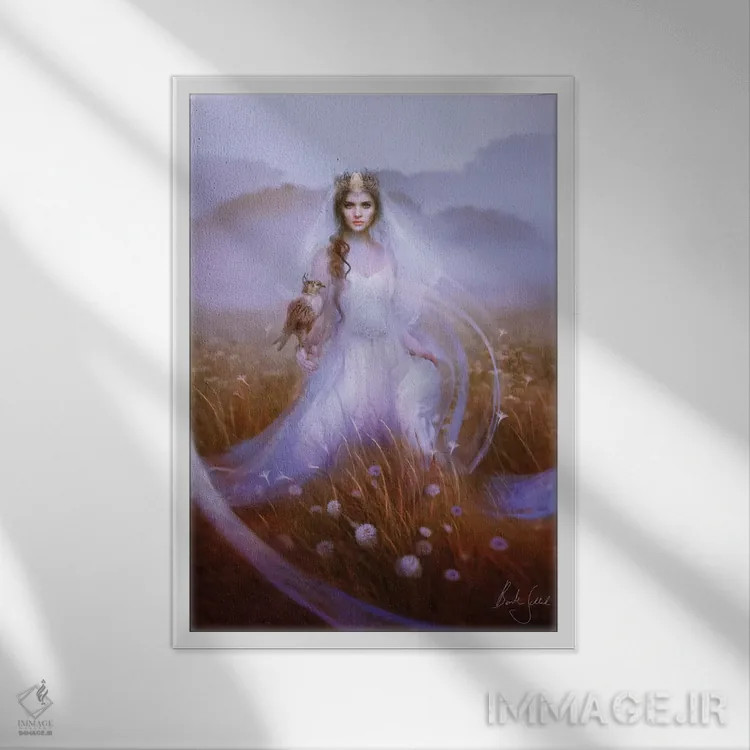 تابلو گوینِوِر (نام خاص) اثر بنت شلیک - نمای قابدار سفید