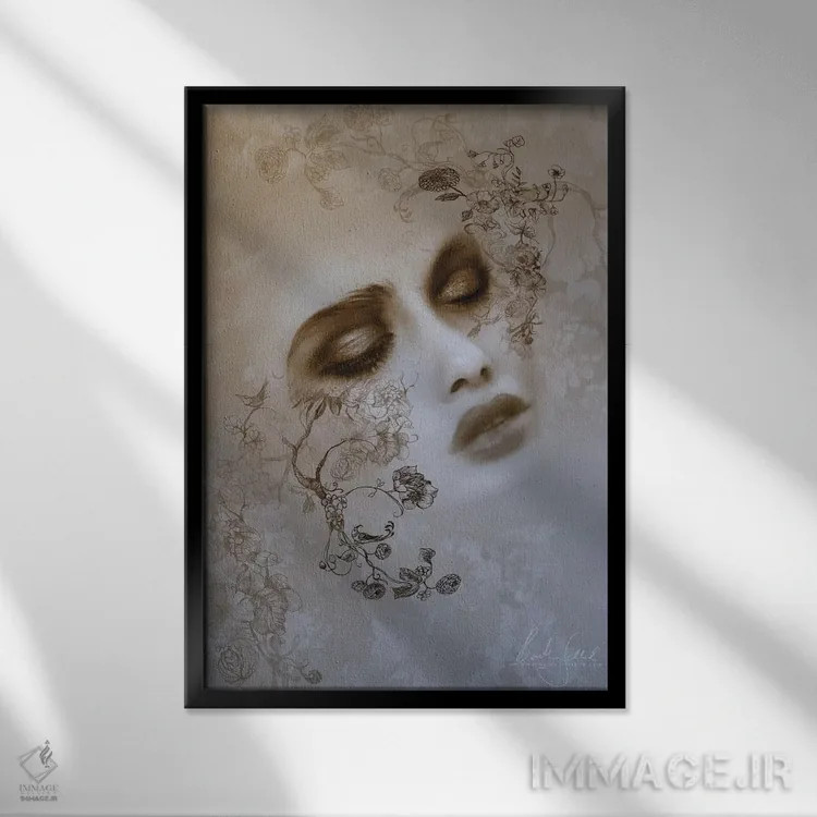 تابلو جوهر اثر بنت شلیک - نمای قابدار مشکی