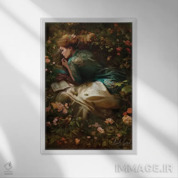 تابلو در سرزمین رویاها اثر بنت شلیک - نمای قابدار سفید