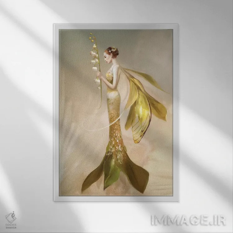 تابلو سوسن دره (گل موگه) اثر بنت شلیک - نمای قابدار سفید