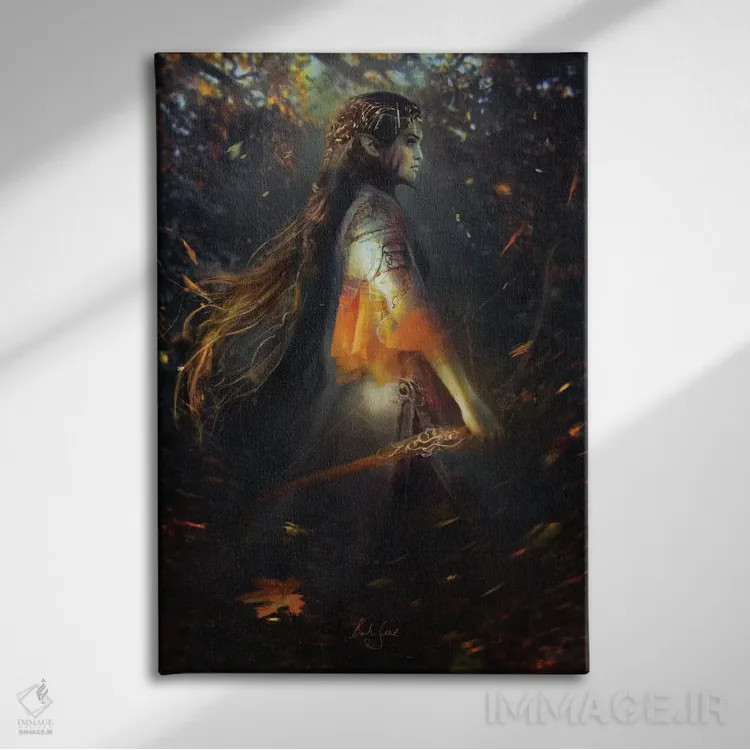 تابلو جنگجوی ققنوس اثر بنت شلیک - نمای روبهرو روی دیوار