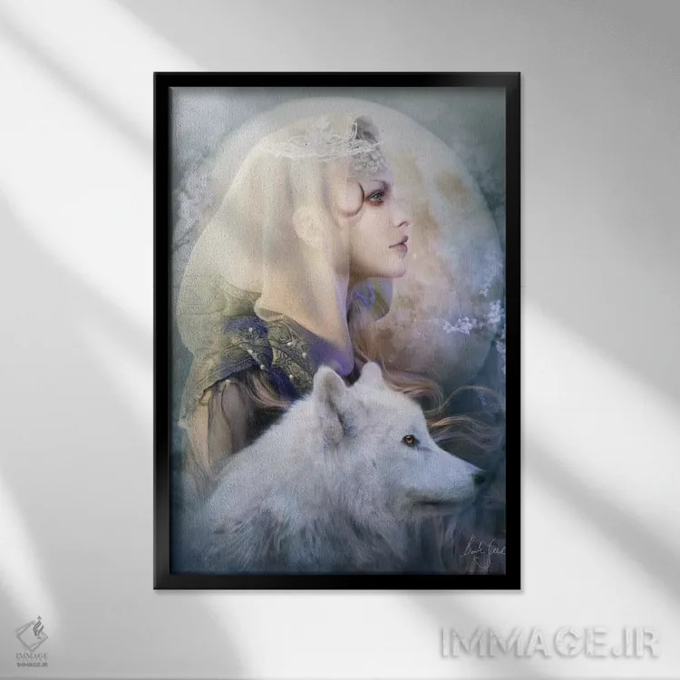 تابلو لونا (ماه/نام خاص) اثر بنت شلیک - نمای قابدار مشکی