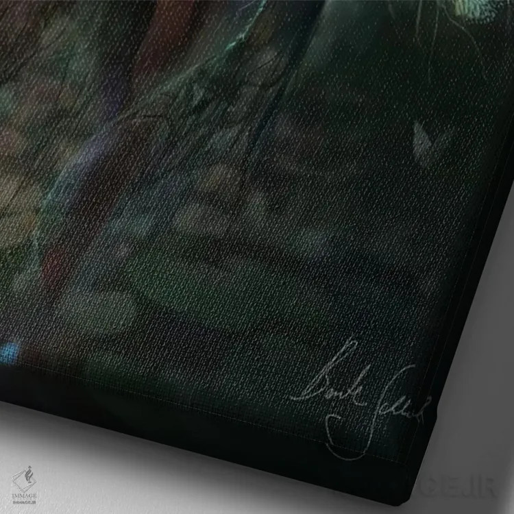 تابلو آشوب اثر بنت شلیک - نمای نزدیک بافت بوم