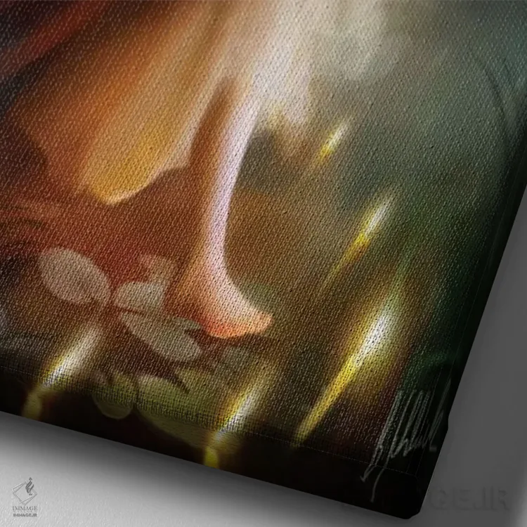 تابلو راهرونده در خواب (خوابگرد) اثر بنت شلیک - نمای نزدیک بافت بوم