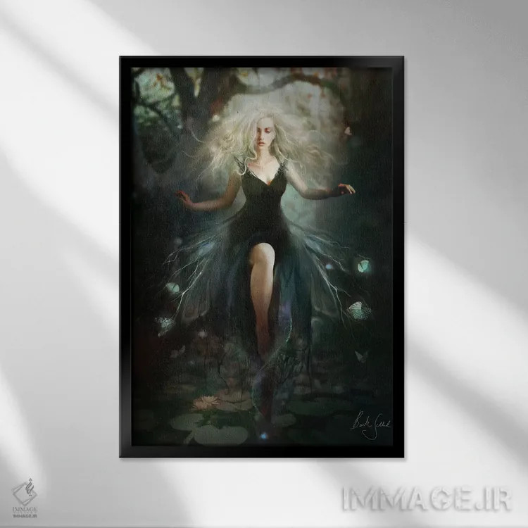 تابلو آشوب اثر بنت شلیک - نمای قابدار مشکی