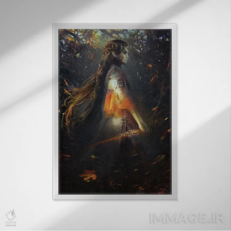 تابلو جنگجوی ققنوس اثر بنت شلیک - نمای قابدار سفید