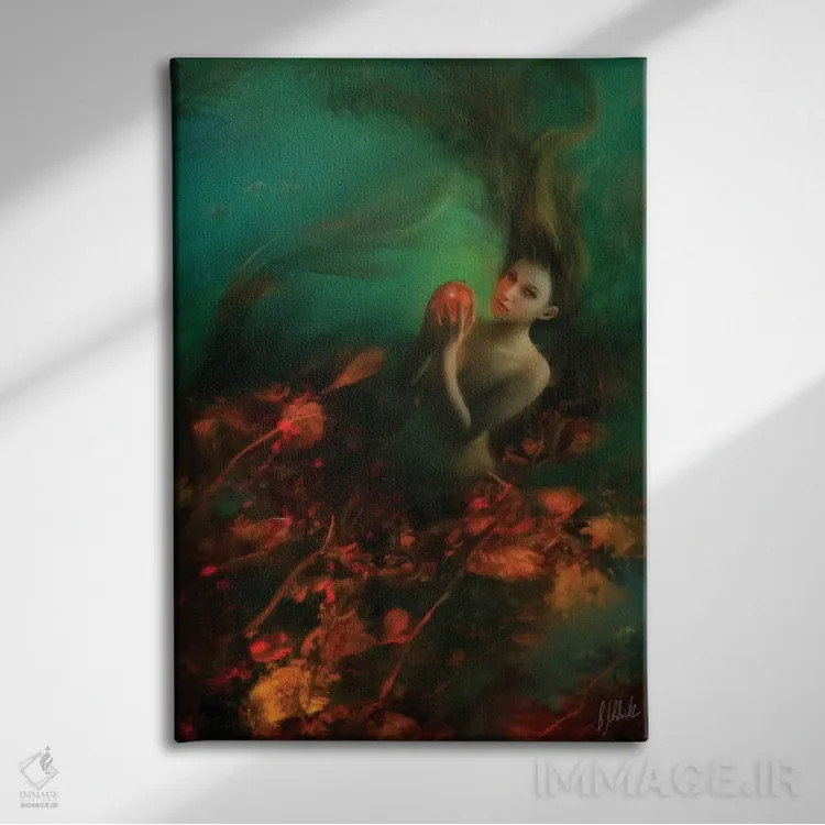 تابلو نارنگی اثر بنت شلیک - نمای روبهرو روی دیوار