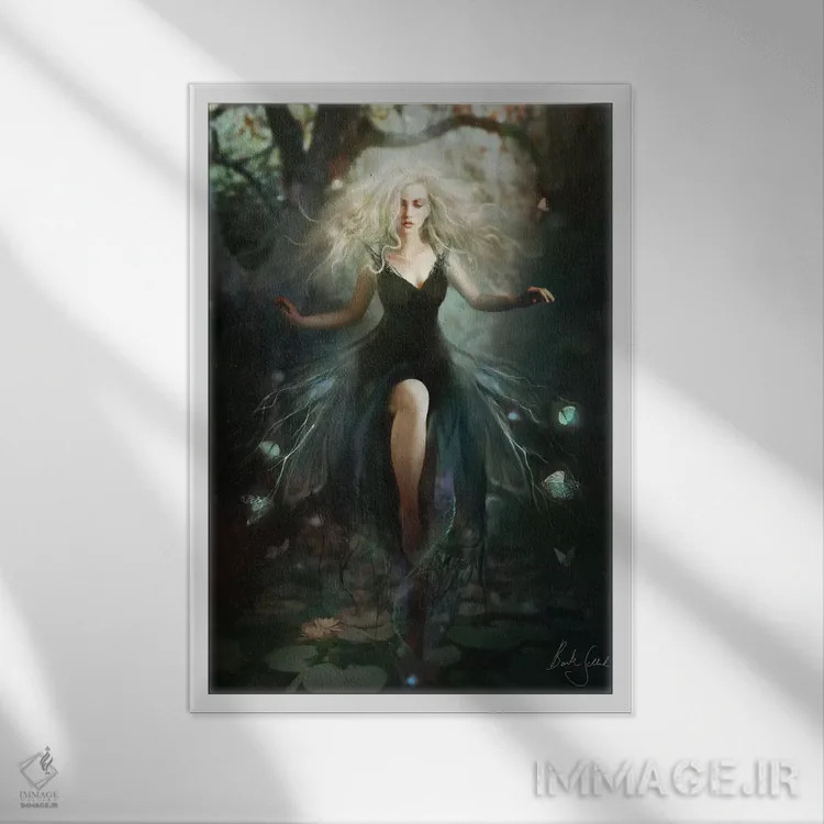 تابلو آشوب اثر بنت شلیک - نمای قابدار سفید