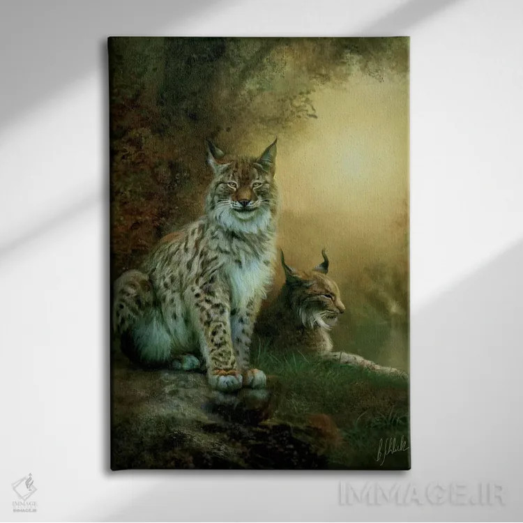 تابلو دو سیاهگوش اثر بنت شلیک - نمای روبهرو روی دیوار