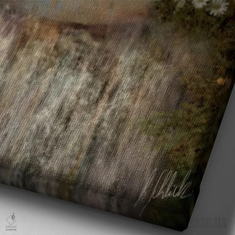 تابلو رقاص تابستانی اثر بنت شلیک - نمای نزدیک بافت بوم