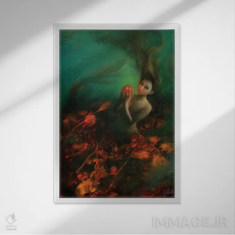 تابلو نارنگی اثر بنت شلیک - نمای قابدار سفید