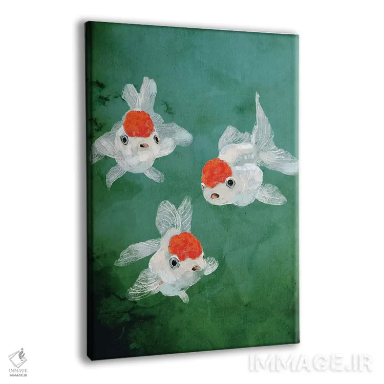 تابلو سه ماهی قرمز اثر بگ نوز ورک (استودیو) - نمای پرسپکتیو محصول